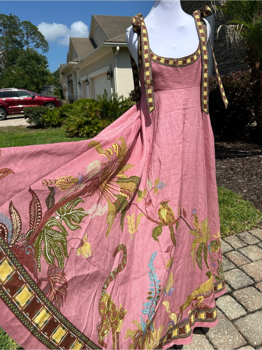 NWT🌷Alemais Zuri Linen Ballet Midi Sundress - Picture 4 of 16
